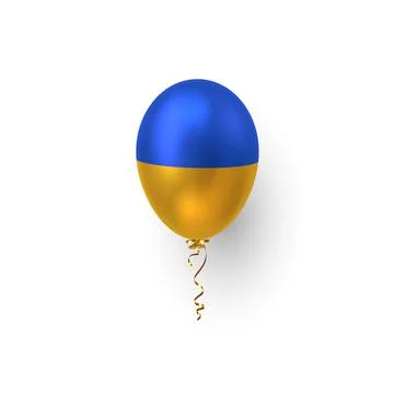 3d ukrainian glossy balloon. Stock Illustration