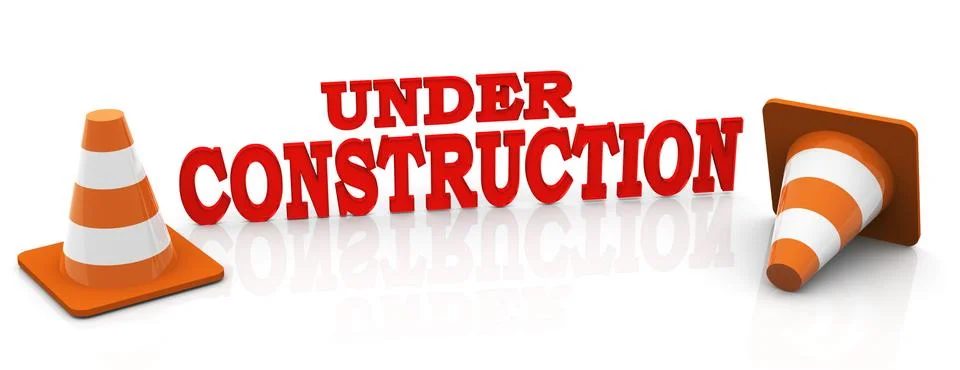 3d under construction 스톡 일러스트