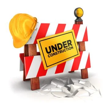3d under construction Stock Illustration