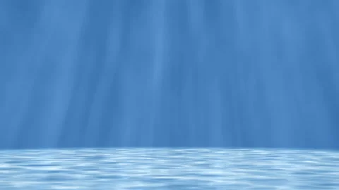 3d underwater scene, seabed, magical sunbeams. blue background. 23,98 fps Stock Footage 157897893