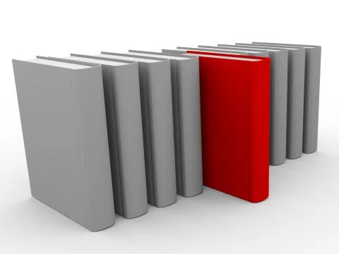 3d unique book Stock Illustration