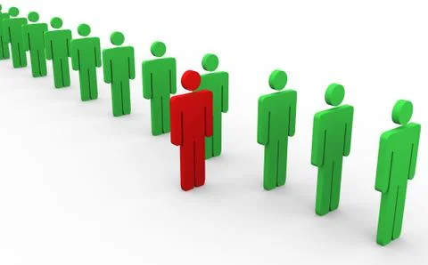 3d unique character Stock Illustration