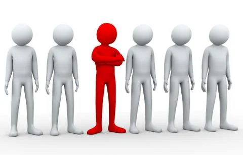 3d unique special man Stock Illustration