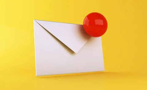 3d Unread Emails Icon Stock Illustration