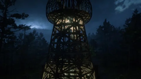 3D. USA. Wardenclyffe conceptual tower Video stock 282906143