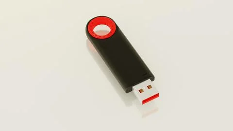 3D USB Flash Drive 6 Memory Stick for Data Storage Illustrazione stock