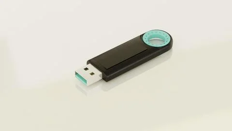 3D USB Flash Drive 6 Memory Stick for Data Storage Illustrazione stock