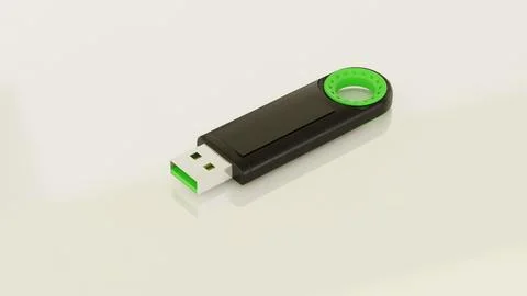 3D USB Flash Drive 6 Memory Stick for Data Storage Stock Photos