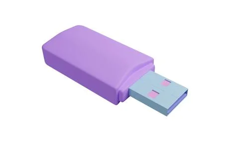 3d USB flash drive on a white background Stock Illustration