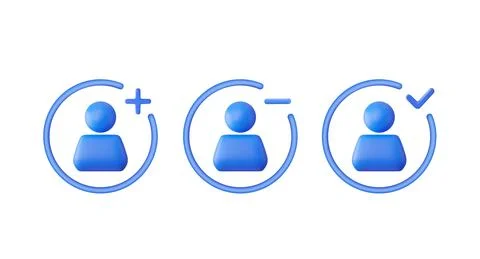 3d User icon 스톡 일러스트