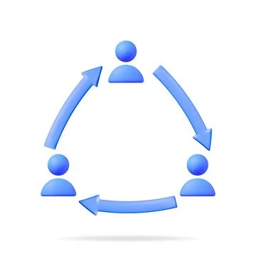 3D User Sync or Switch Symbol Stockillustratie