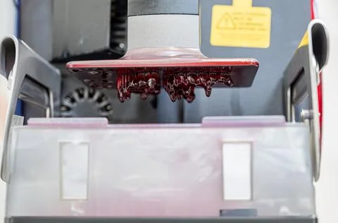 3D UV printer used to print human teeths as prosthodontics and process to m.. Stock Photos