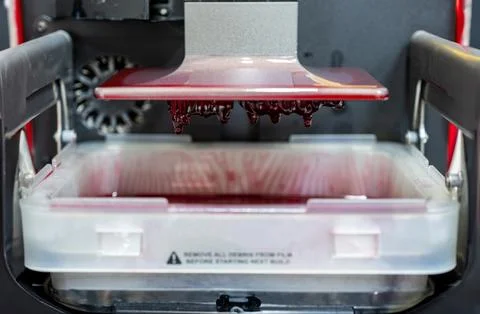 3D UV printer used to print human teeths as prosthodontics and process to m.. Stock Photos