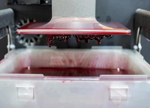 3D UV printer used to print human teeths as prosthodontics and process to m.. Stock Photos