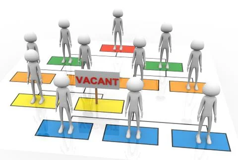 3d vacant position Stock Illustration