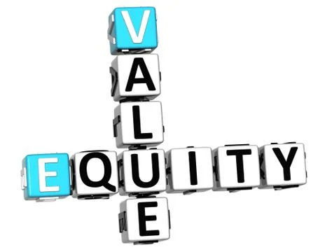 3d value equity crossword Stock Illustration