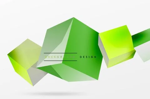 3d vector abstract background. Flying cubes composition. Trendy techno business イラスト素材