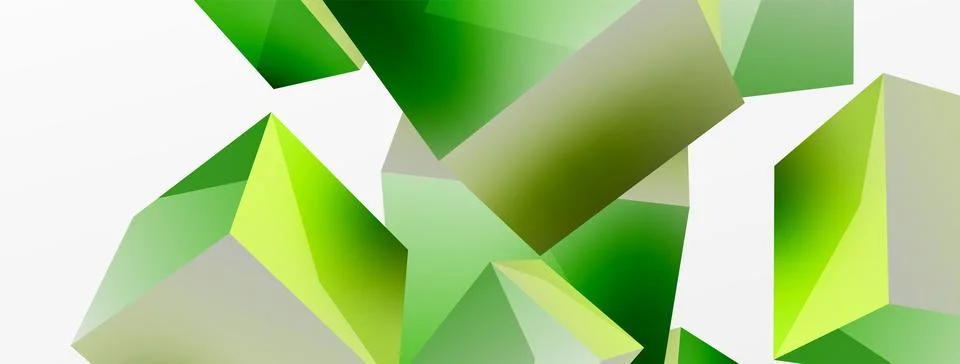 3d vector abstract background. Flying cubes composition. Trendy techno business イラスト素材