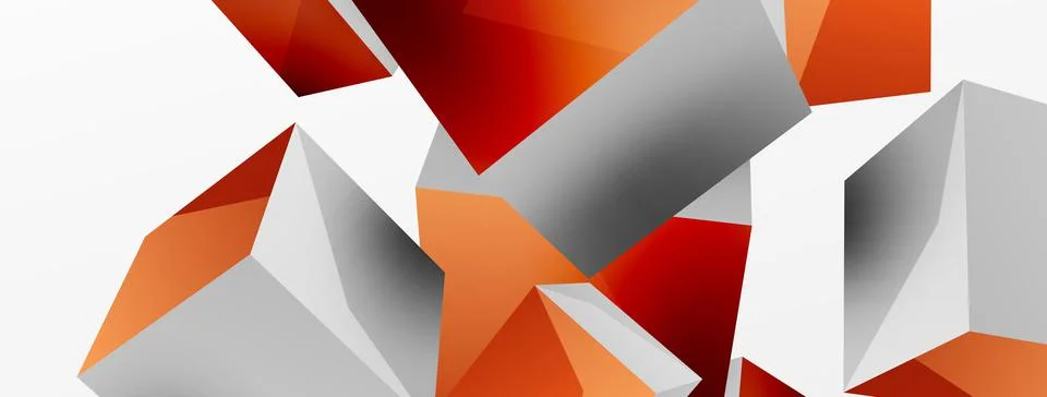 3d vector abstract background. Flying cubes composition. Trendy techno business イラスト素材