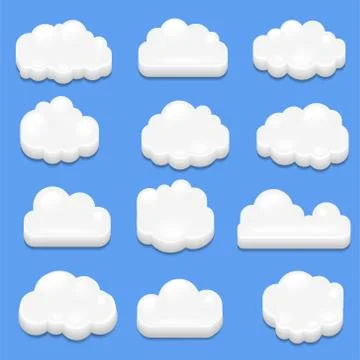 3D vector -  Abstract cloud Stock Illustration
