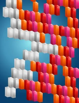 3D vector abstract geometric background design Stock Illustration