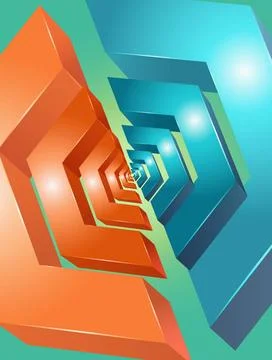 3D vector abstract geometric background design Vector illustration of 3D a... Stock Photos
