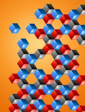 3D vector abstract geometric background design Vector illustration of 3D a... Stock Photos