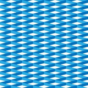 3D vector abstract seamless pattern. Blue grid 스톡 일러스트