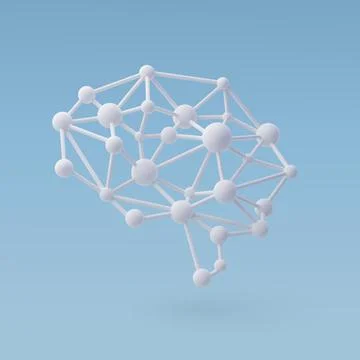 3d Vector AI Brain, AI in science and business, Technology and engineering. Stock Illustration