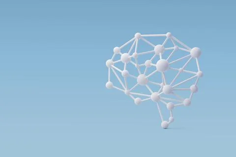 3d Vector AI Brain, AI in science and business, Technology and engineering. Stock Illustration