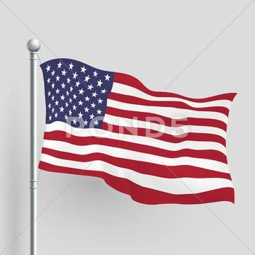 3d vector american flag Stock Illustration