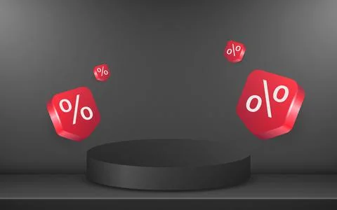 3D vector background with a podium. Space for selling products on a website.. Stock Illustration