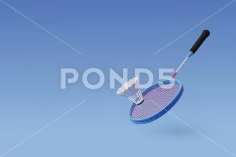 Badminton rocket and shuttlecock Royalty Free Vector Image