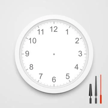 3d vector blank clock face Stock Illustration