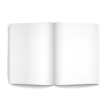 3d vector blank opened magazine template Stock Illustration