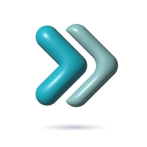 3d vector blue arrow for web and UI design. Vector Stock Illustration