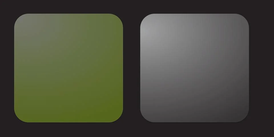 3D vector buttons with white and grey colors. White and grey square frame w.. Stock Illustration