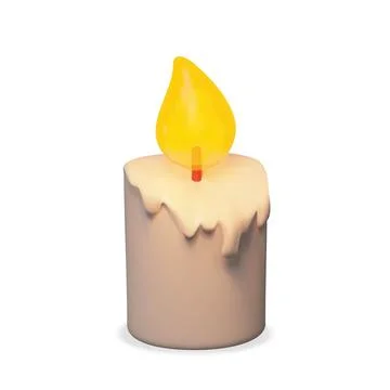 3D vector candle Stock Illustration