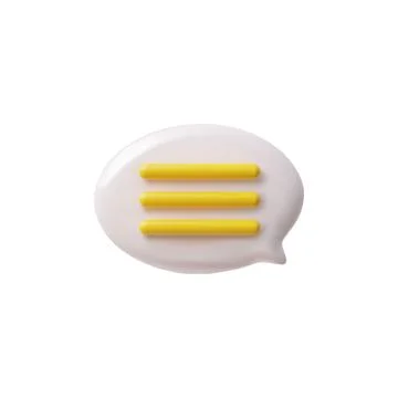 3D vector chat bubble icon on isolated background. Illustrazione stock