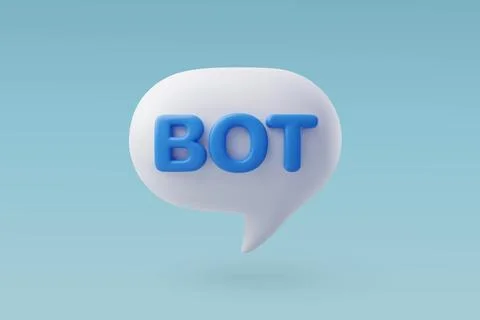 3d Vector Chatbot, AI support in technology and business concept. Stock Illustration