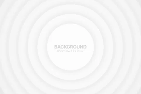 3D Vector Circles Minimalist White Abstract Background Blurred Effect Stock Illustration