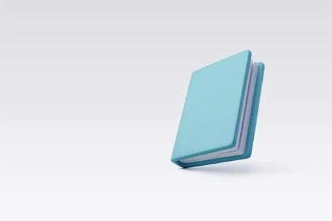 3d Vector Closed Book, Back to school concept. Stock Illustration