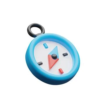 3d vector compass up. Stock Illustration