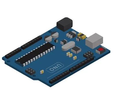 3d vector design of Arduino uno board Illustrazione stock