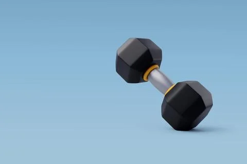 3d Vector Dumbbell, Workout gym tools, Sport equipment, Gym time concept. Stock Illustration
