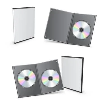 3d vector DVD boxes Stock Illustration