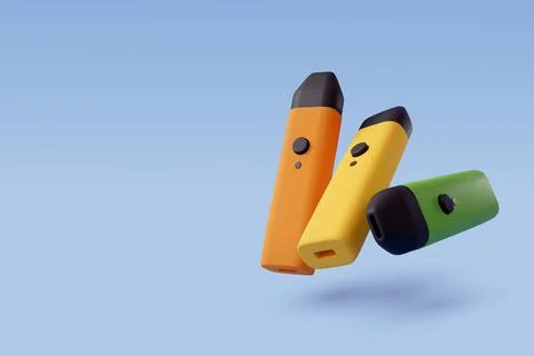 3d Vector Electronic Cigarette, Realistic Mockup. Stock Illustration