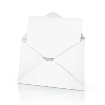 3d vector envelope and a blank card Stock Illustration