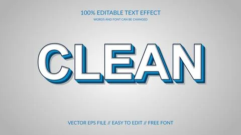 3d vector eps clean text effect illustration design. Ilustración de archivo