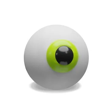 3d vector eyeball look right. Stock Illustration